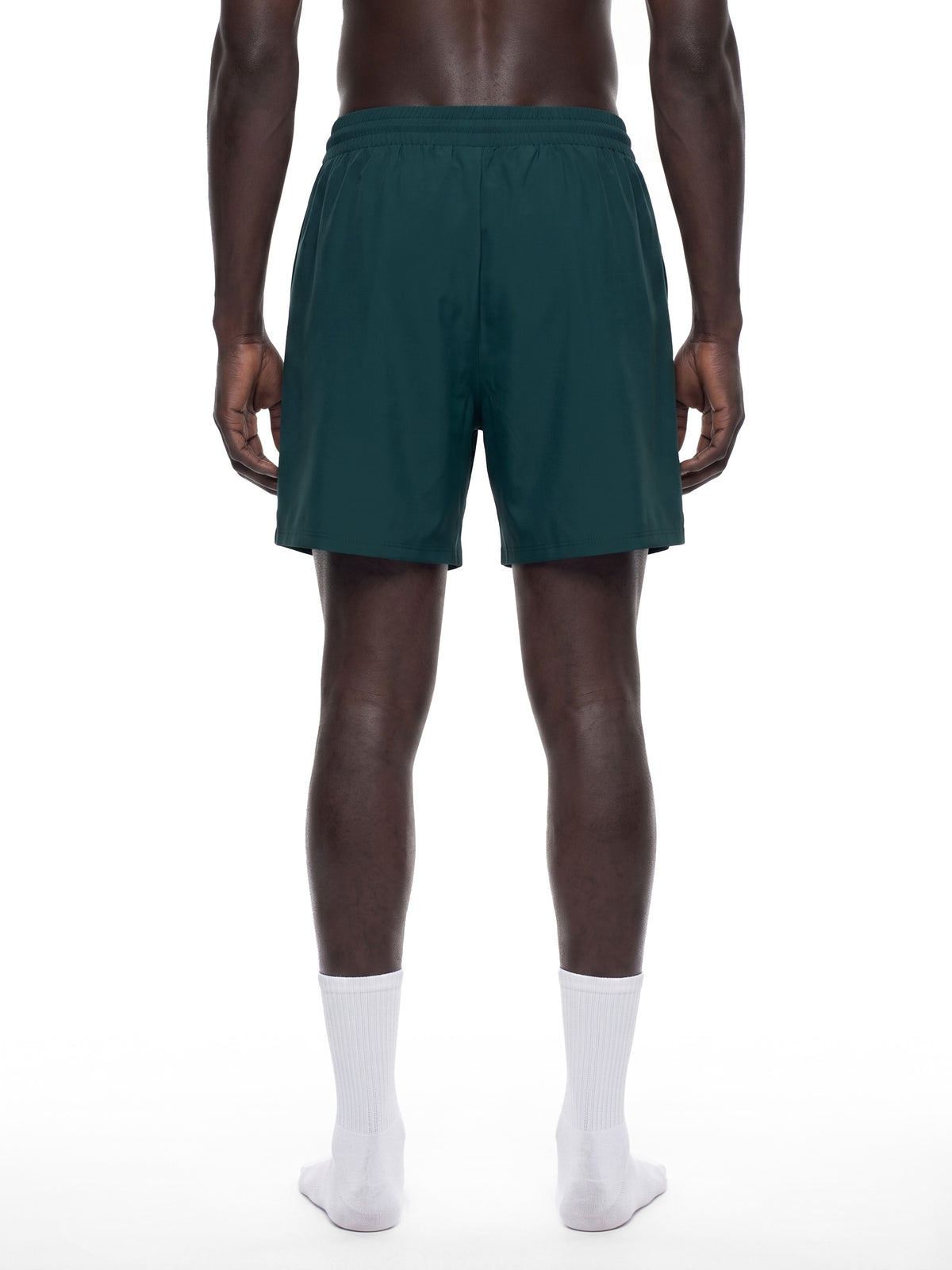 Men’s Performance Shorts deep teal model front view alternate