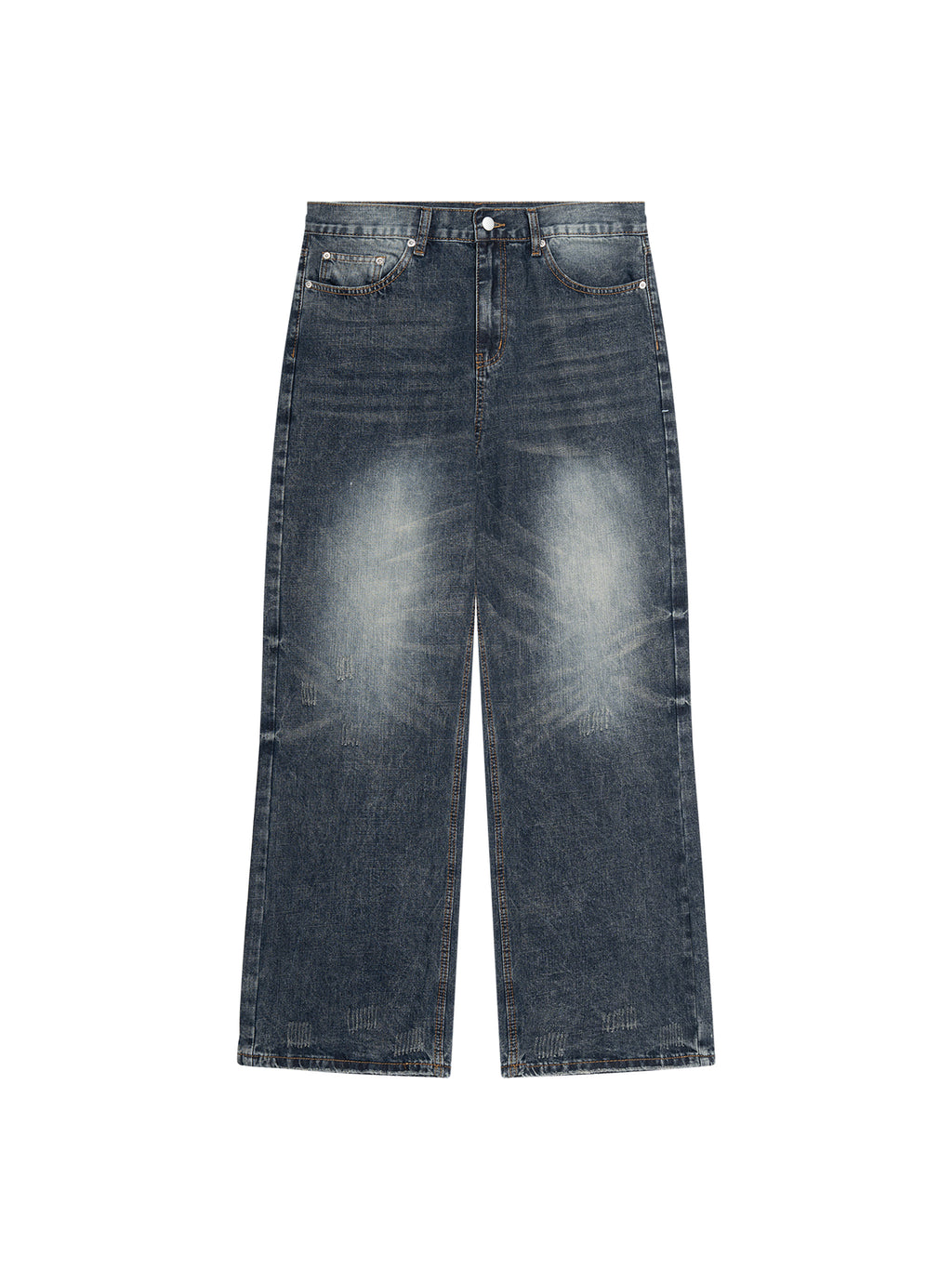 Men’s Vintage Wash Denim Jeans washed blue front view