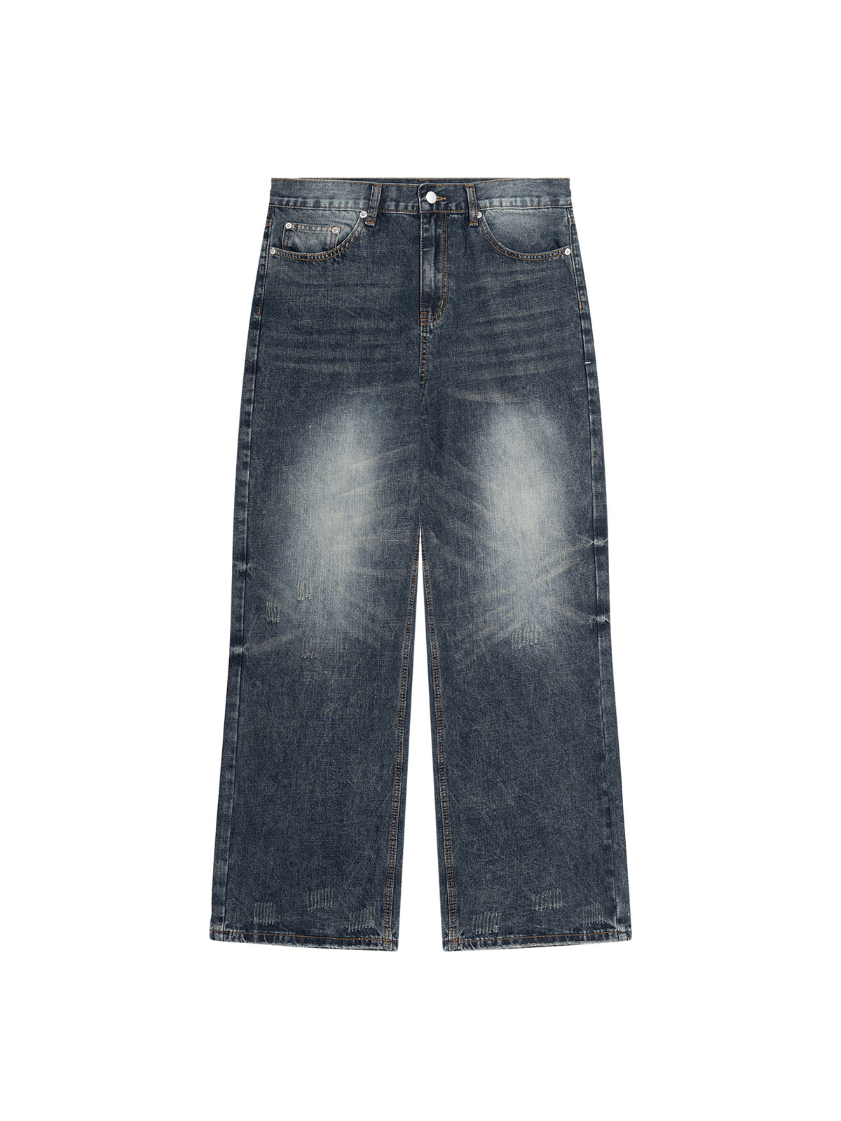 Men’s Vintage Wash Denim Jeans washed blue front view