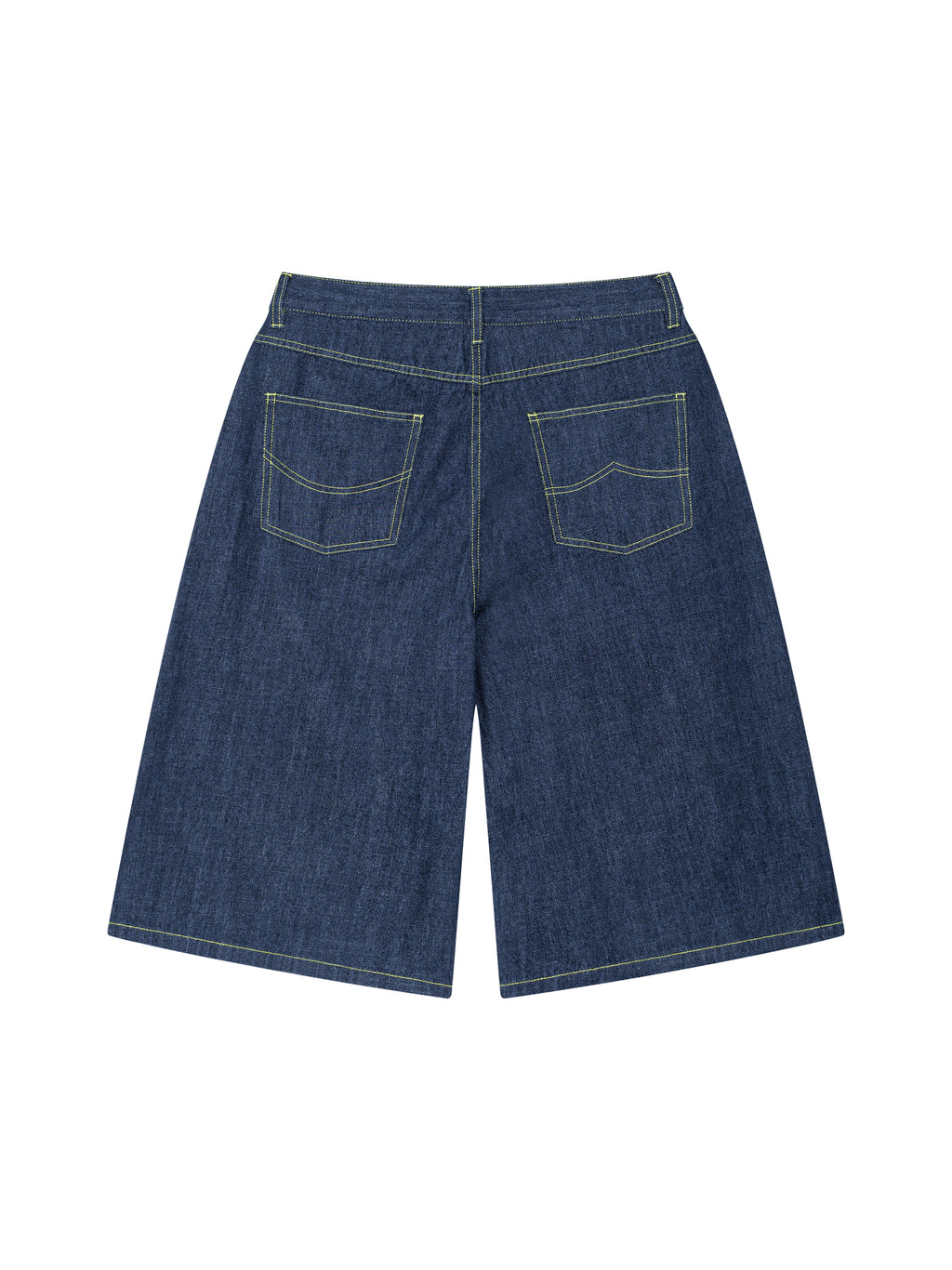 Men’s Vintage Wash Denim Shorts jeans blue back view