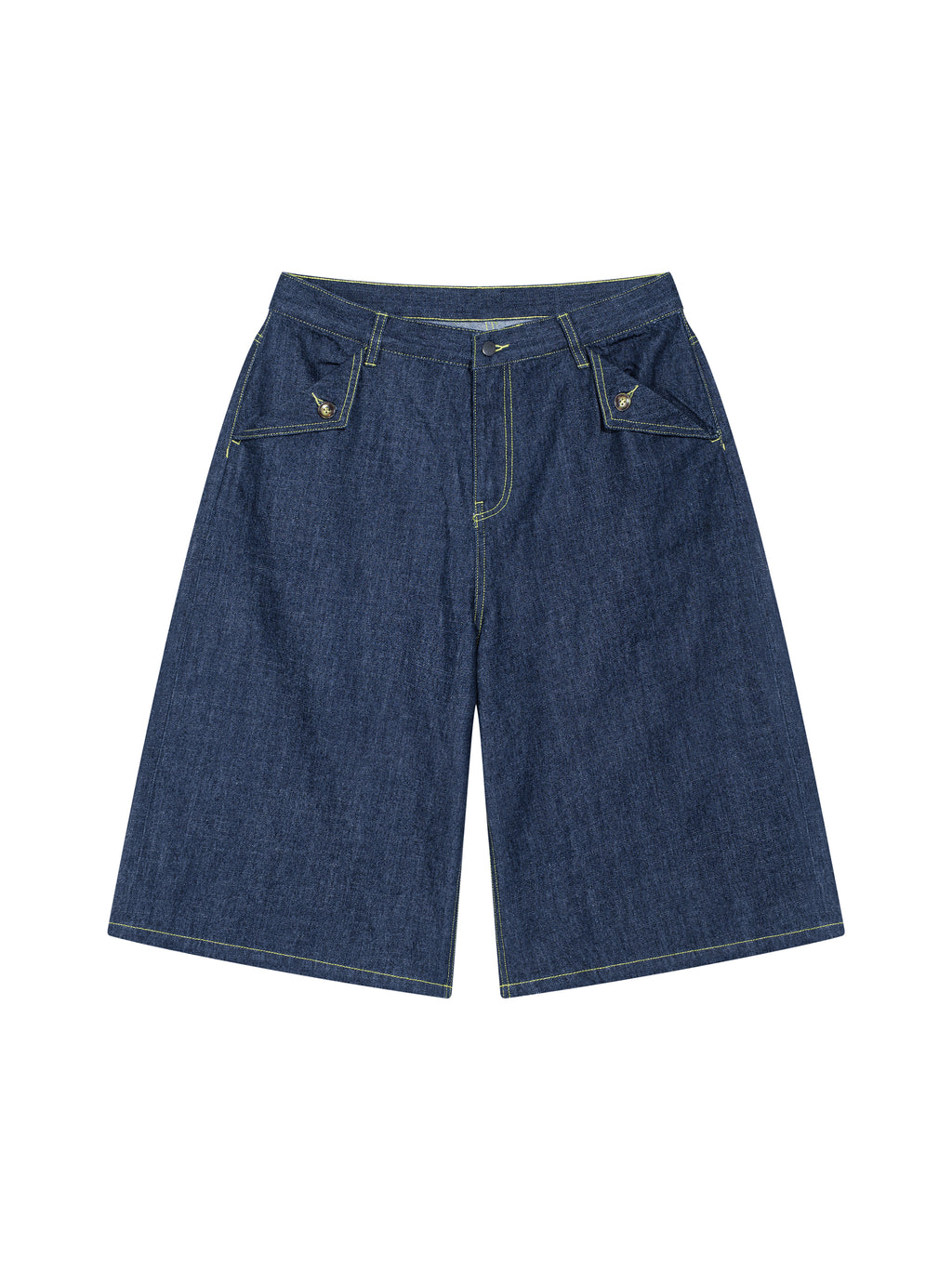 Men’s Vintage Wash Denim Shorts jeans blue front view