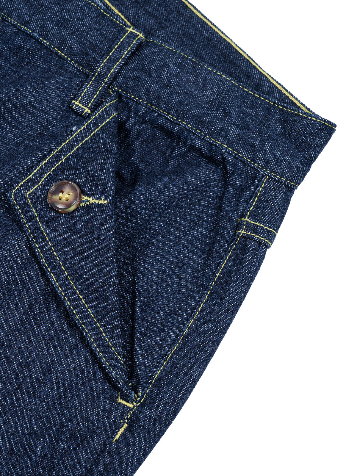 Men’s Vintage Wash Denim Shorts hem detail