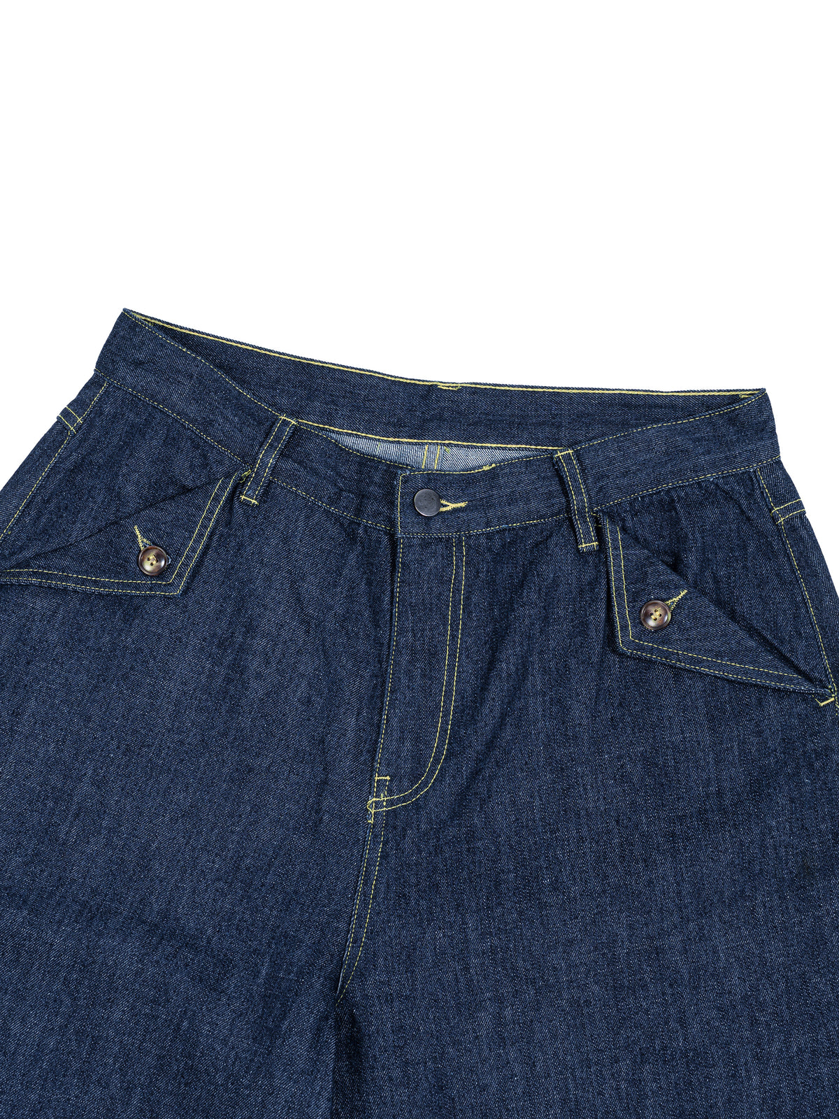 Men’s Vintage Wash Denim Shorts waistband detail
