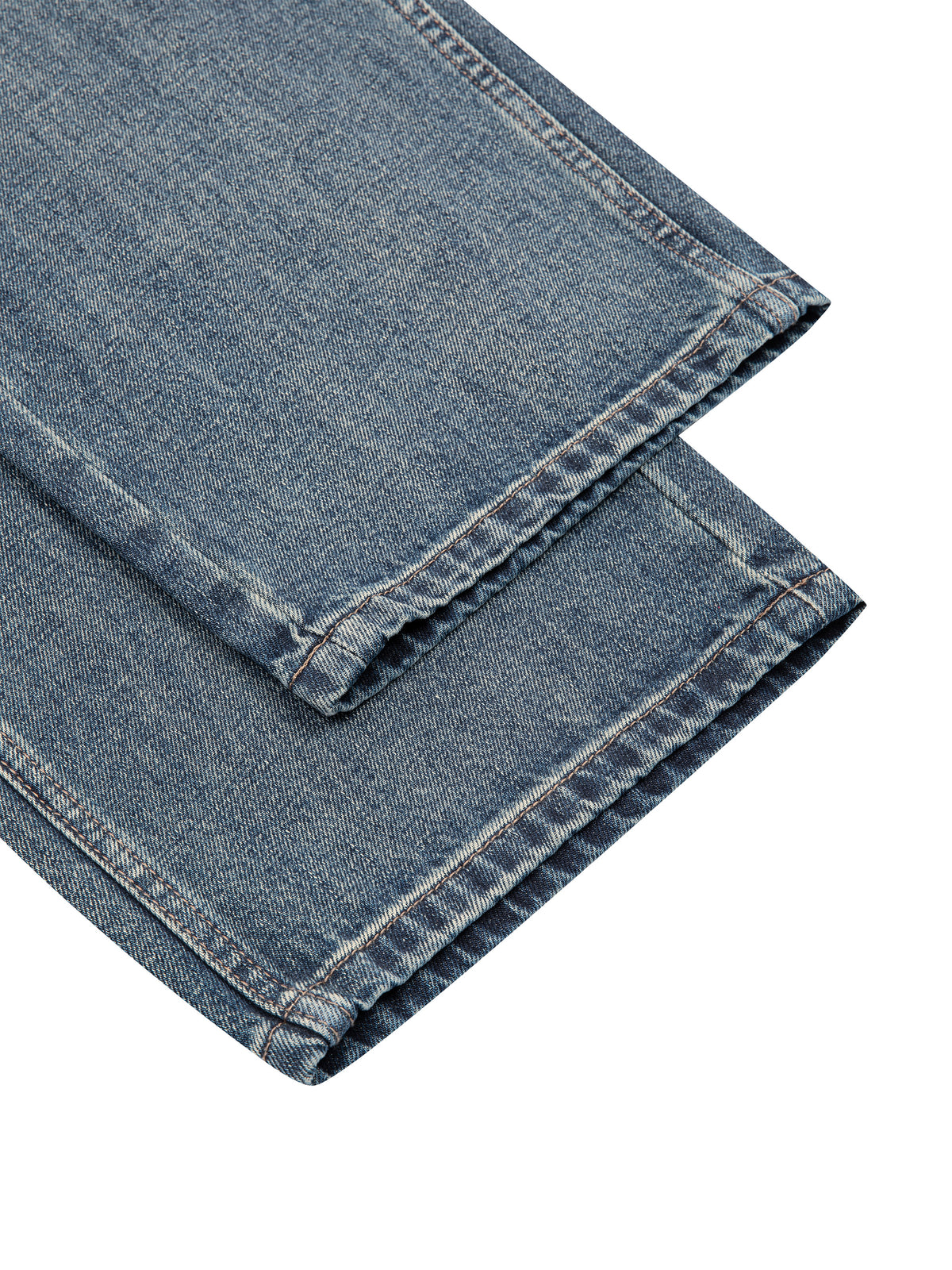 Men’s Vintage Wash Straight Leg Denim Jeans front pocket detail