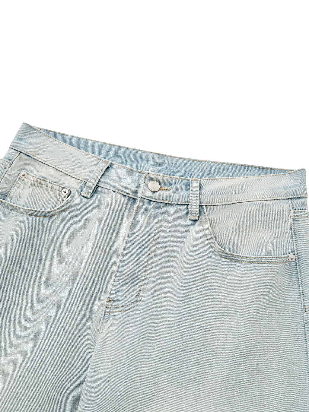 Men’s Vintage Wash Wide-Leg Denim Jeans
