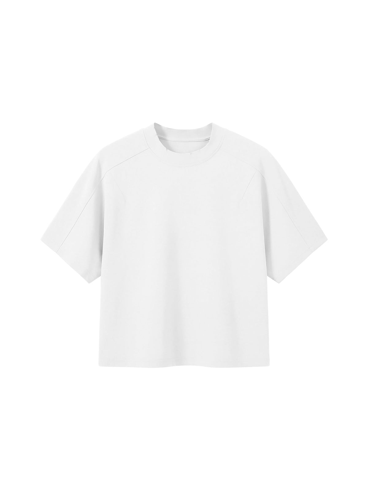 Off Script unisex boxy tonal paneling T-shirt – White front