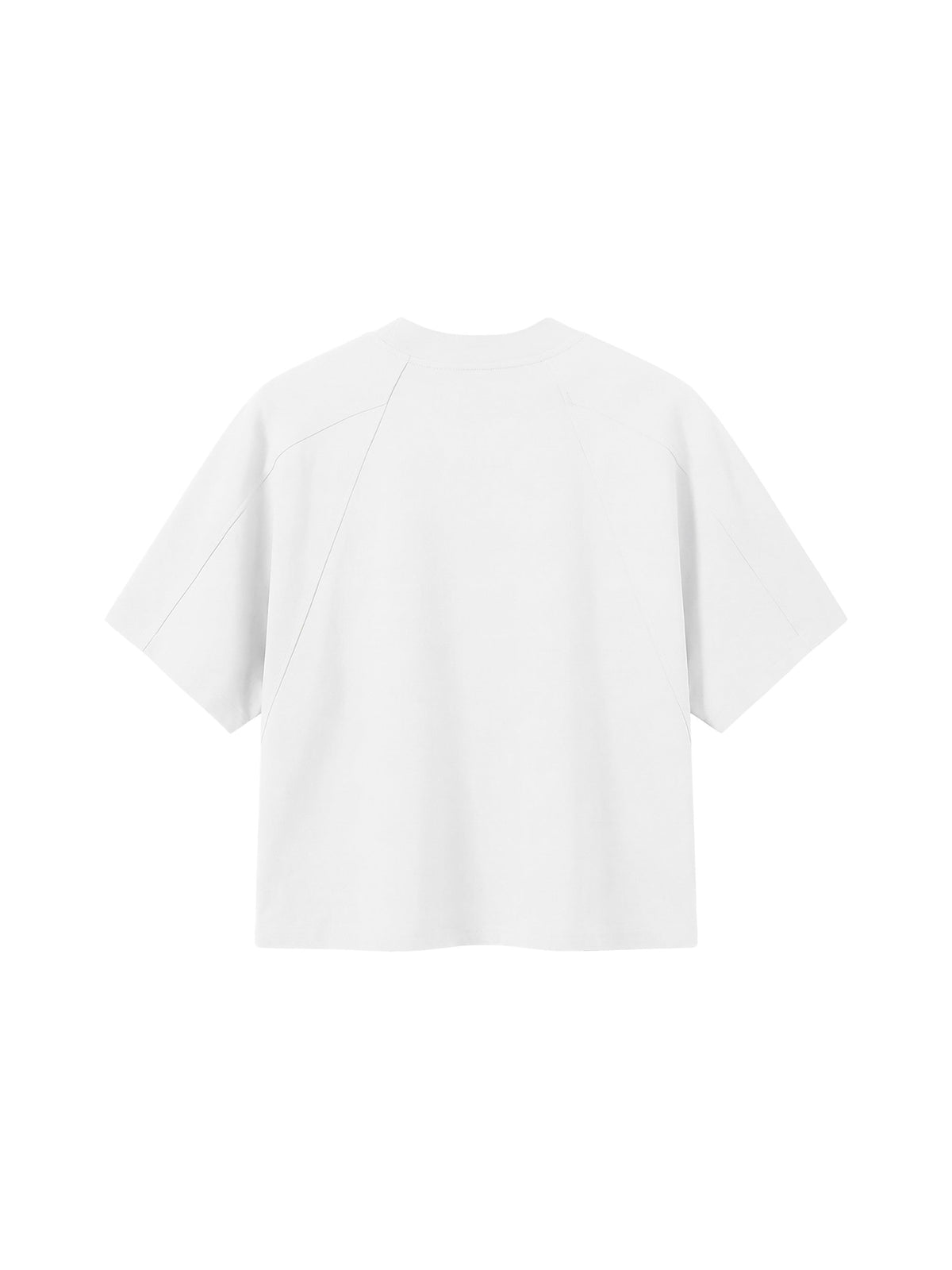 Off Script unisex boxy tonal paneling T-shirt – White back