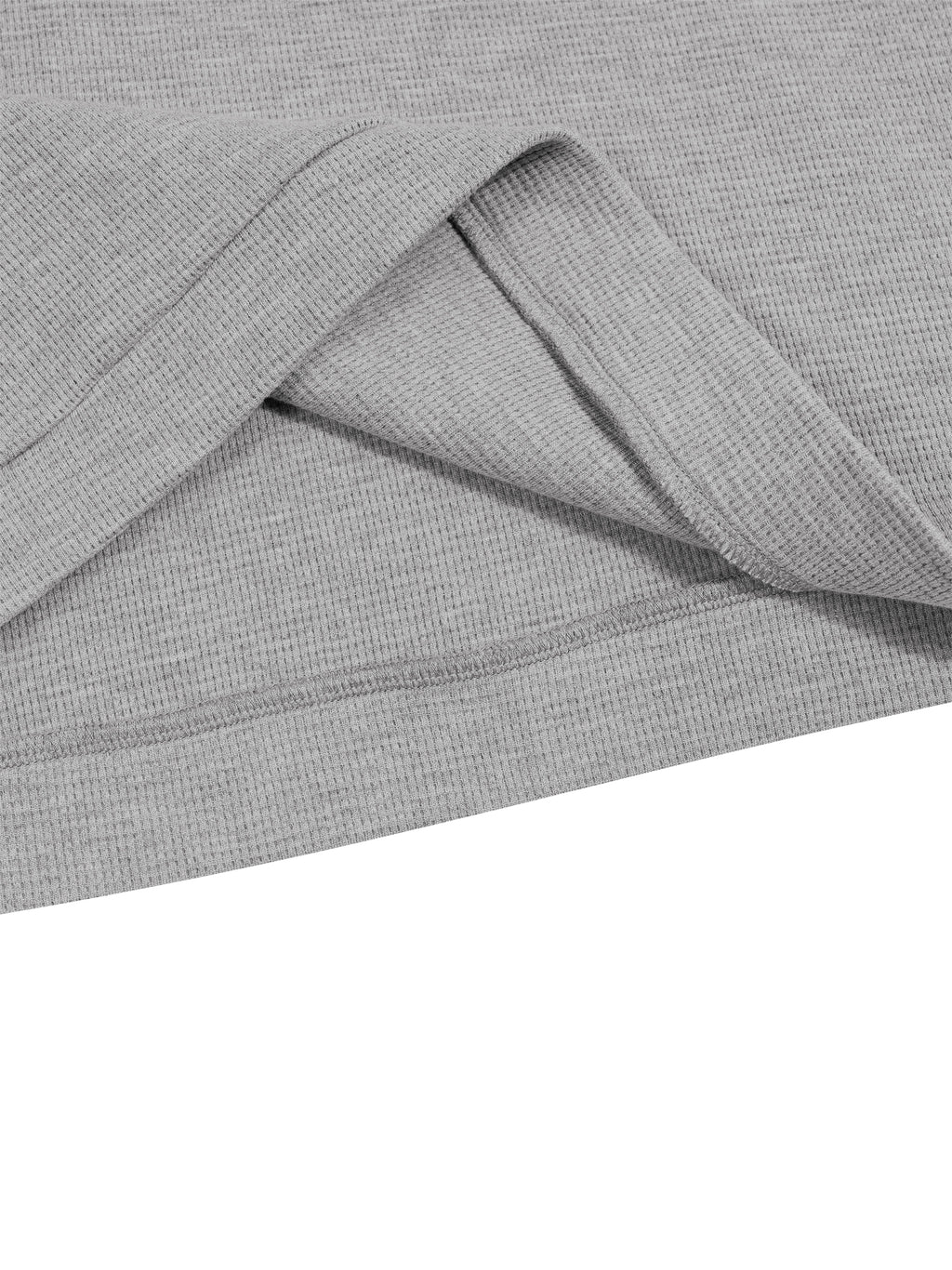 Off Script Unisex Color Block Waffle Boxy T-Shirt hem stitching detail