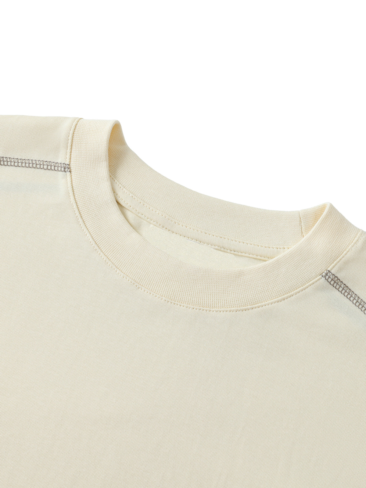 Oversized Contrast-Stitched Cotton Tee - image 3