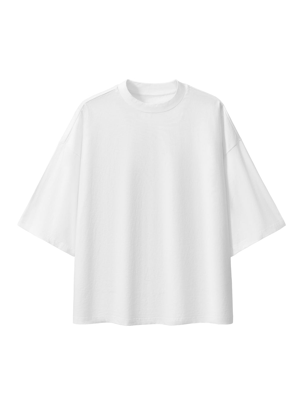 Oversized Drop Shoulder T-Shirt – White front view