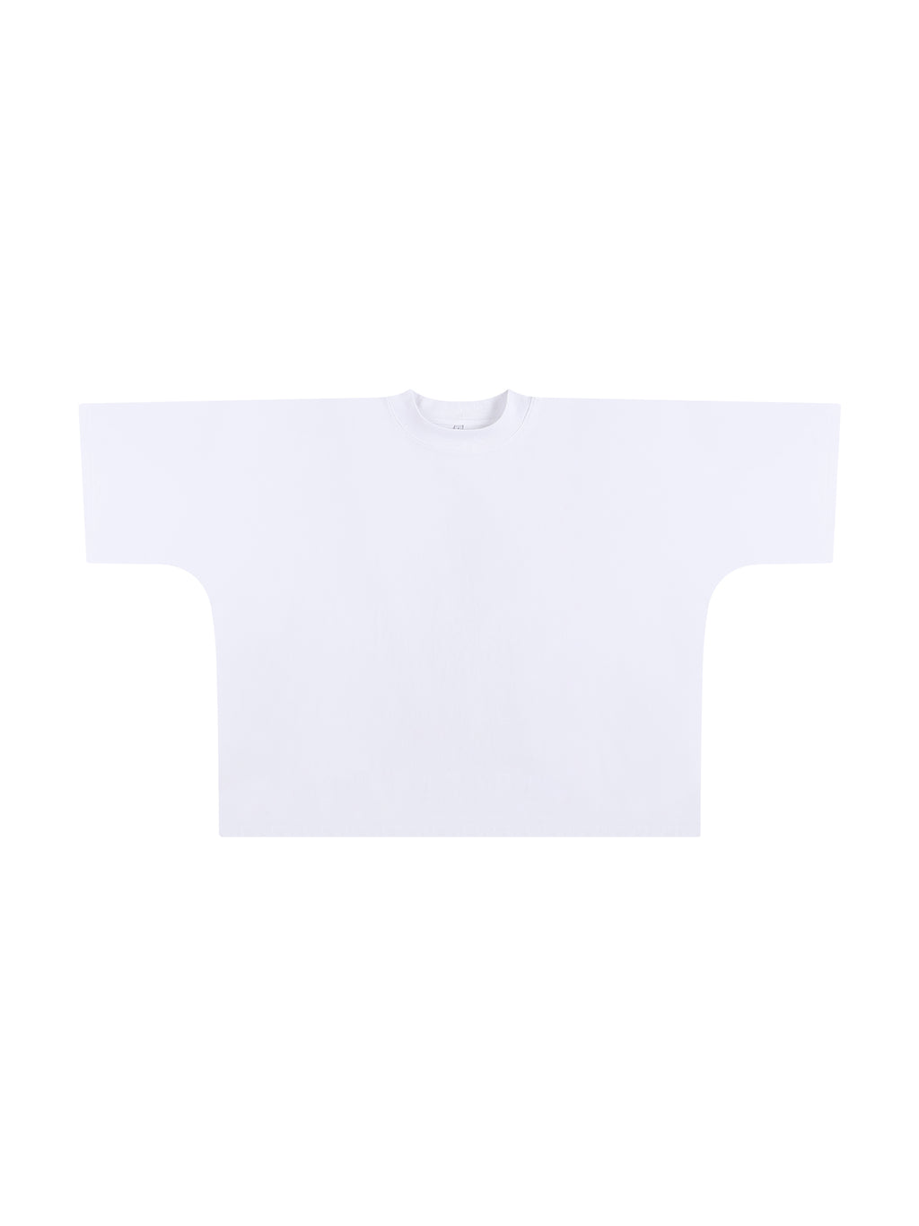 Oversized One-Piece Boxy T-Shirt – White front view