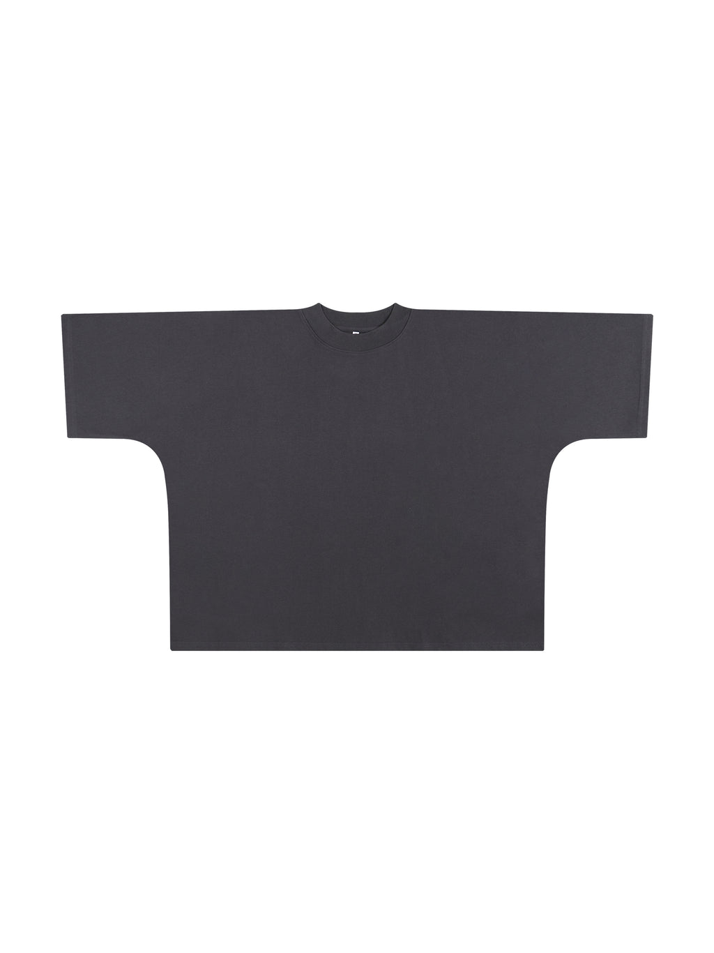 Oversized One-Piece Boxy T-Shirt – Dark Gray front view