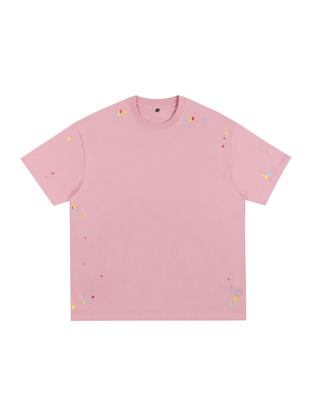 Paint Splatter T-Shirt – Pink front view
