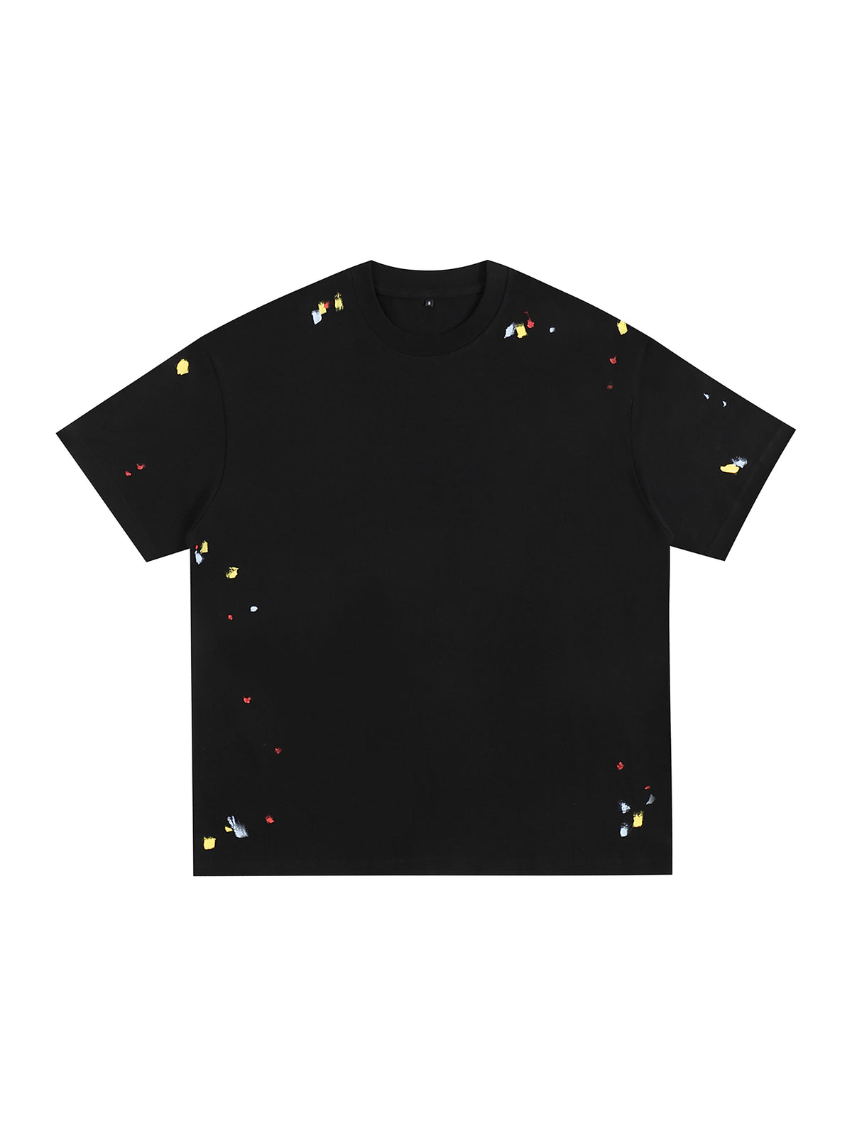 Paint Splatter T-Shirt – Black front view