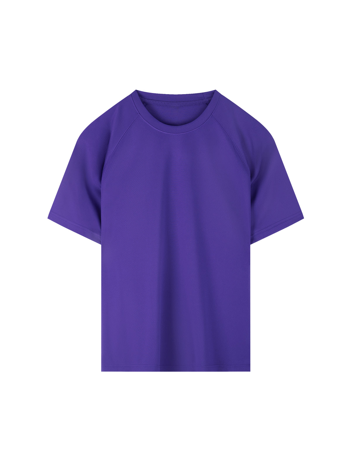Raglan Sleeve Mesh T-Shirt – Purple front view