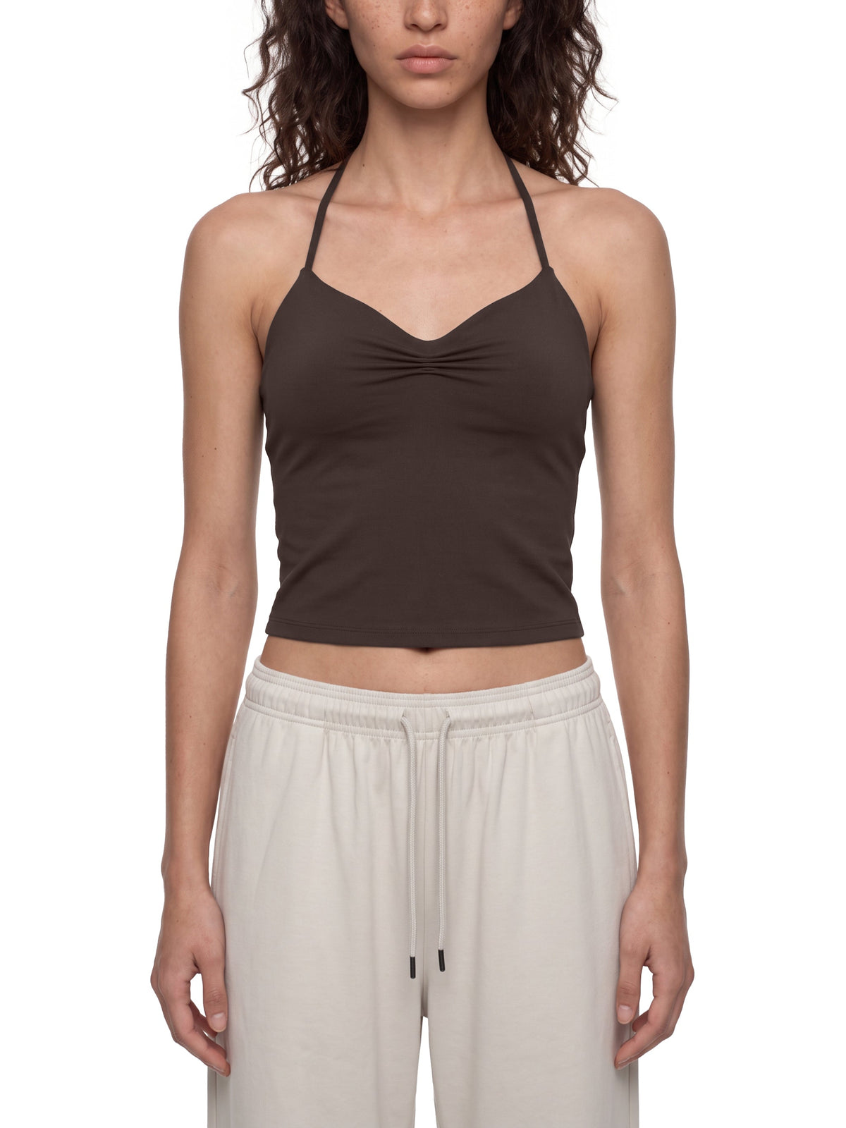 Women's Ruched Halter Yoga Tank Top - image 3