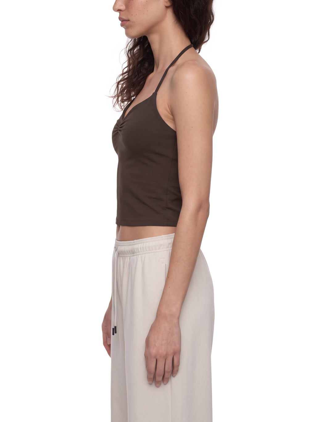 Women's Ruched Halter Yoga Tank Top - image 4
