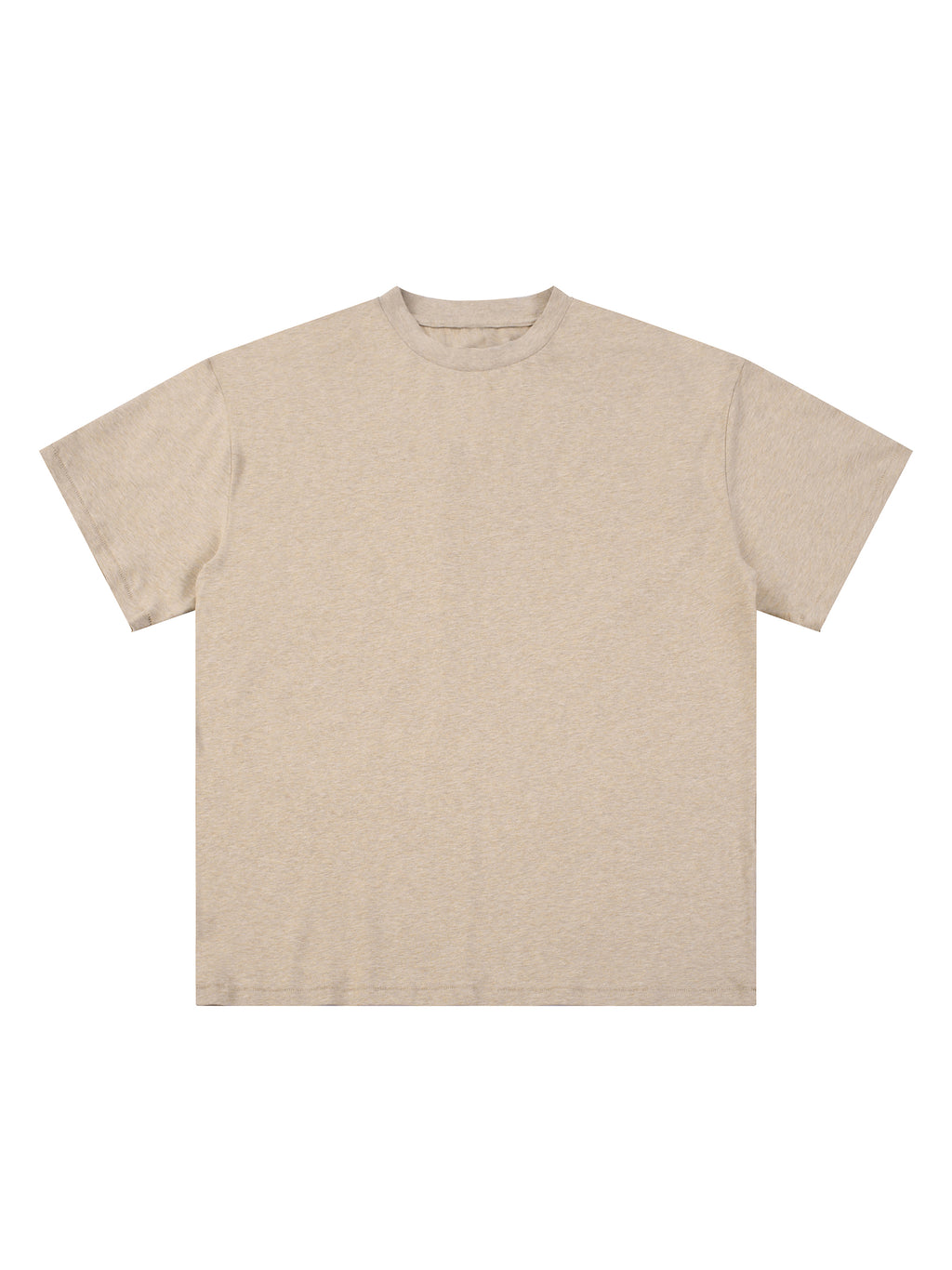 Off Script Essential Cotton T-Shirt - Khaki Flower Grey front view