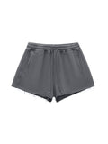 Snow Washed Raw Edge Drawstring Shorts - image 15