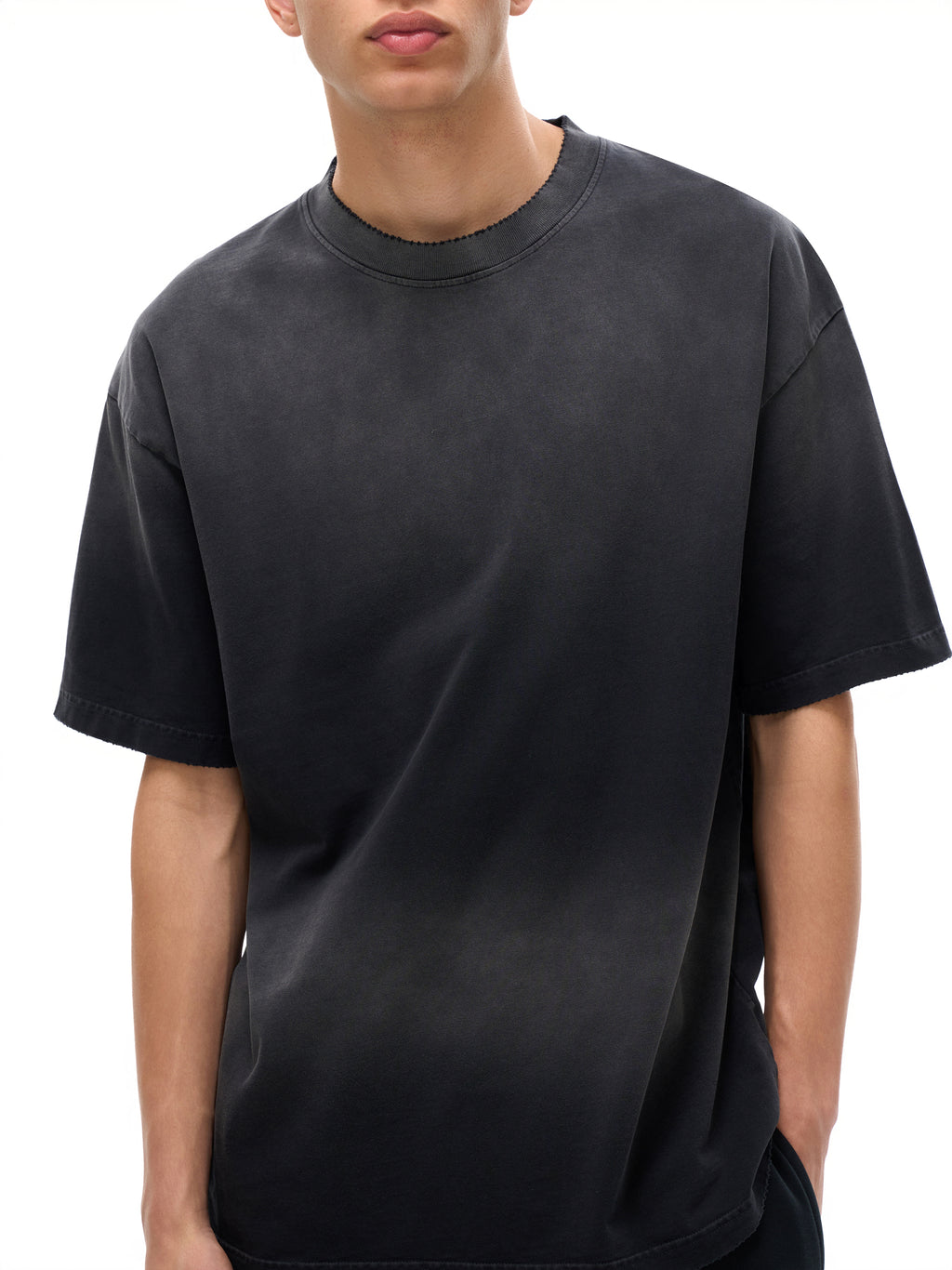 Sun Fade Hand-Frayed Cotton T-Shirt gallery image 6