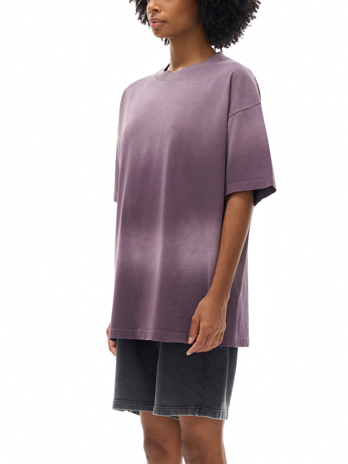 Sun Fade Hand-Frayed Cotton T-Shirt gallery image 9