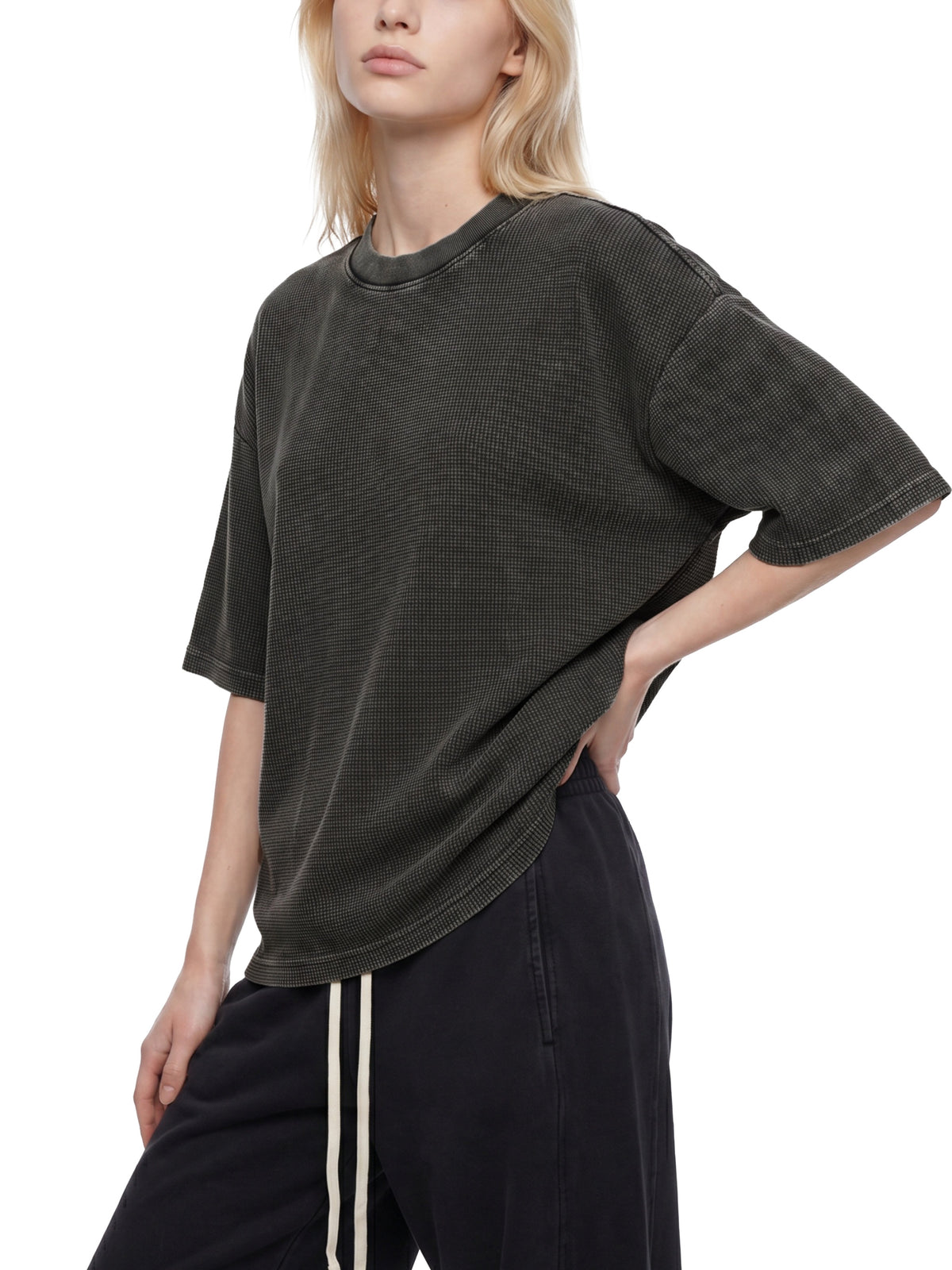 Textured Waffle Washed Boxy T-Shirt gallery 10