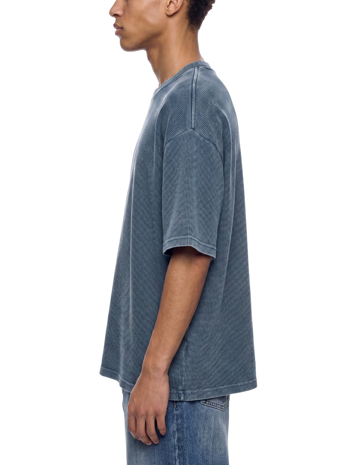 Textured Waffle Washed Boxy T-Shirt gallery 4