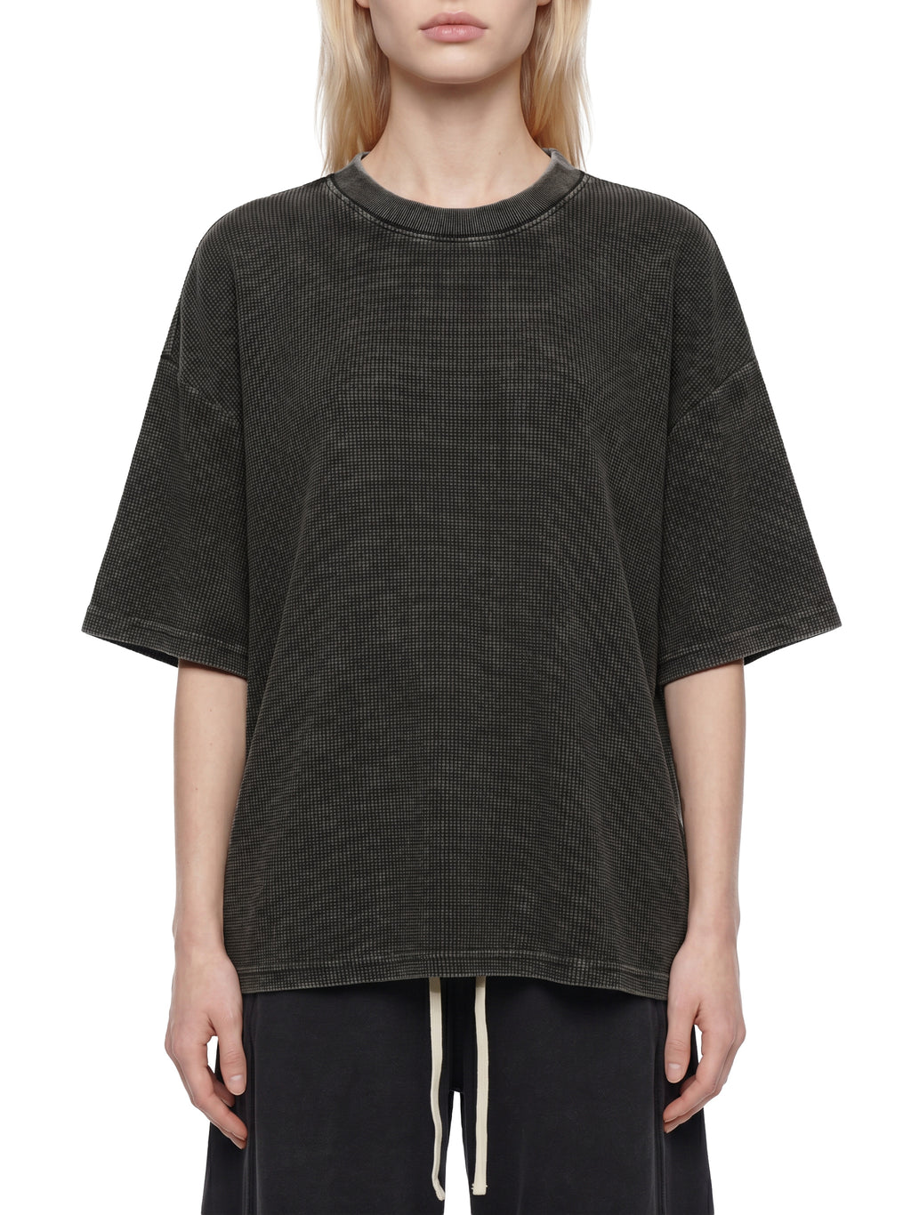 Textured Waffle Washed Boxy T-Shirt gallery 8