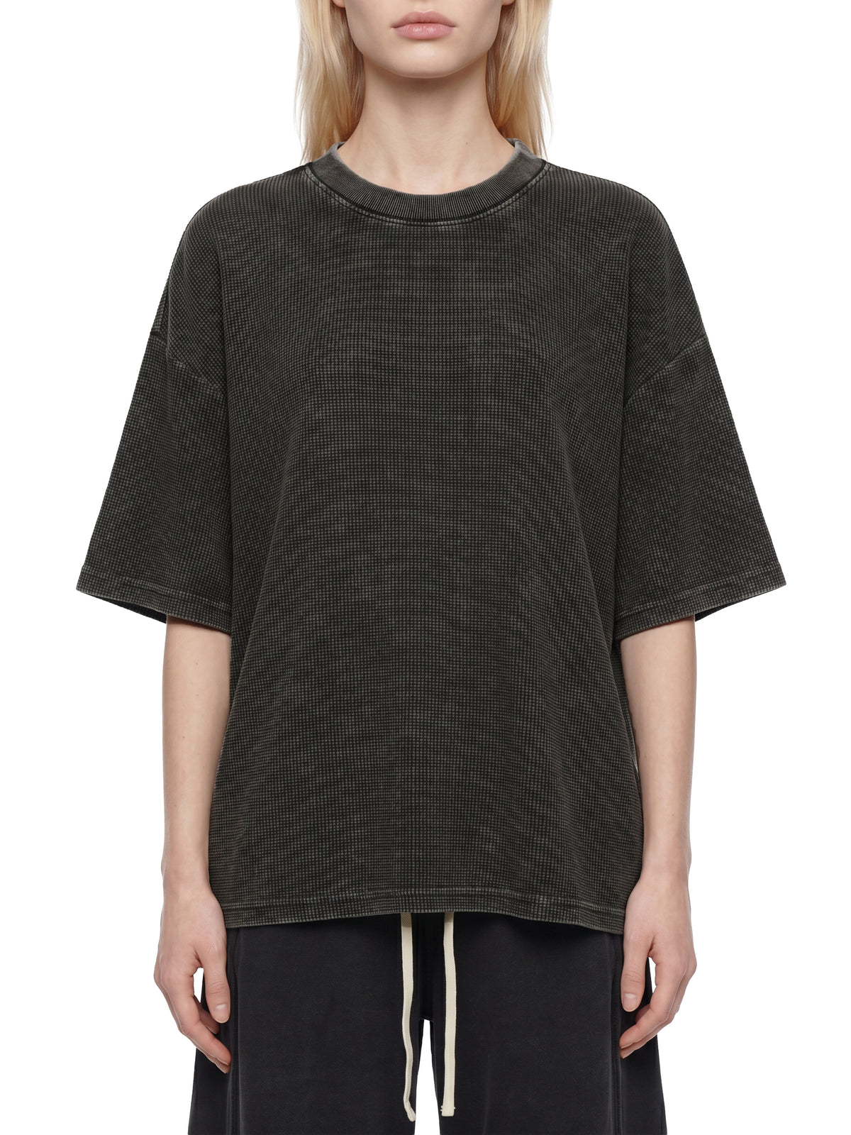 Textured Waffle Washed Boxy T-Shirt gallery 8