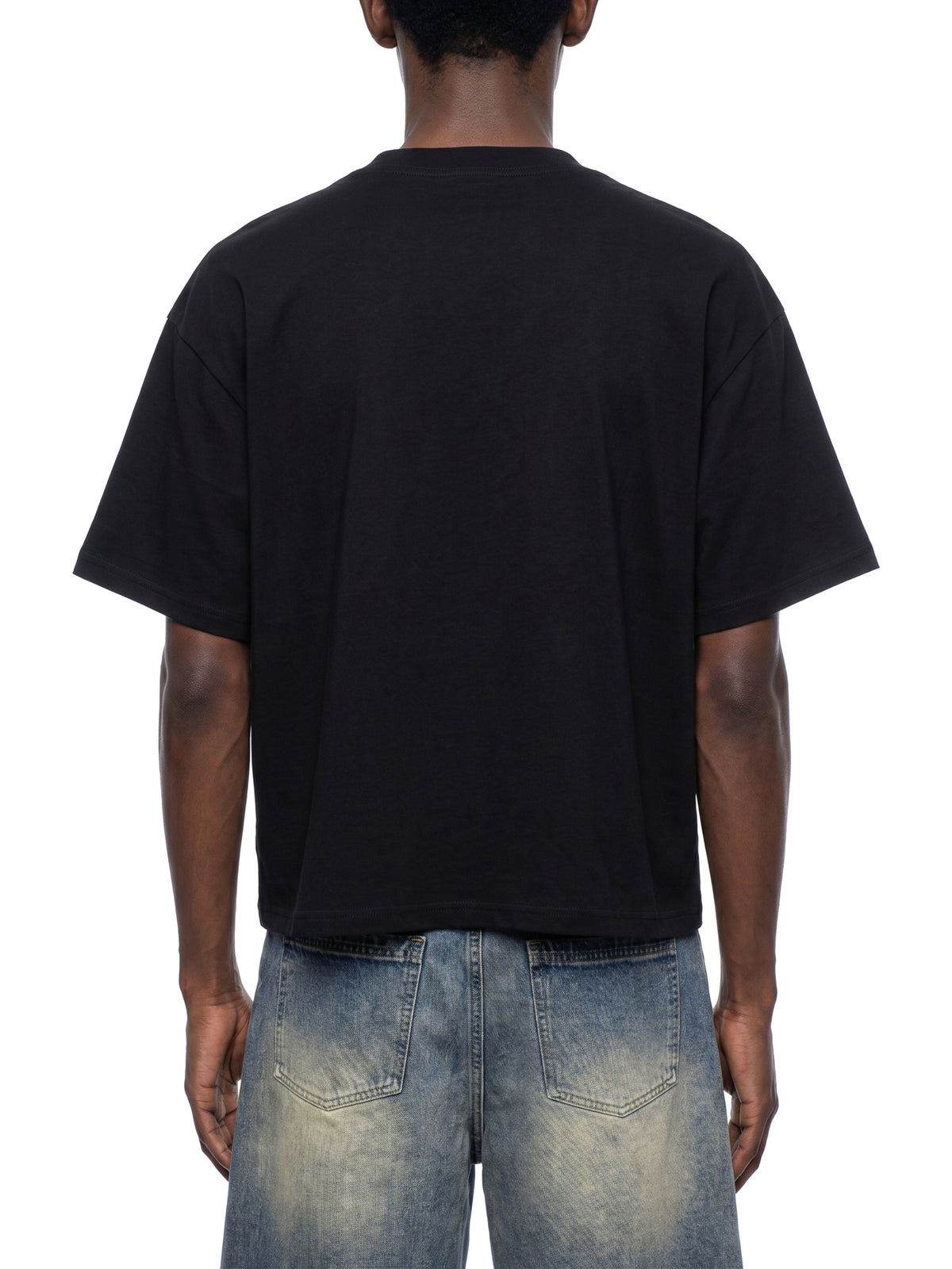 Unisex Boxy Drop Shoulder Crop T-Shirt gallery 5