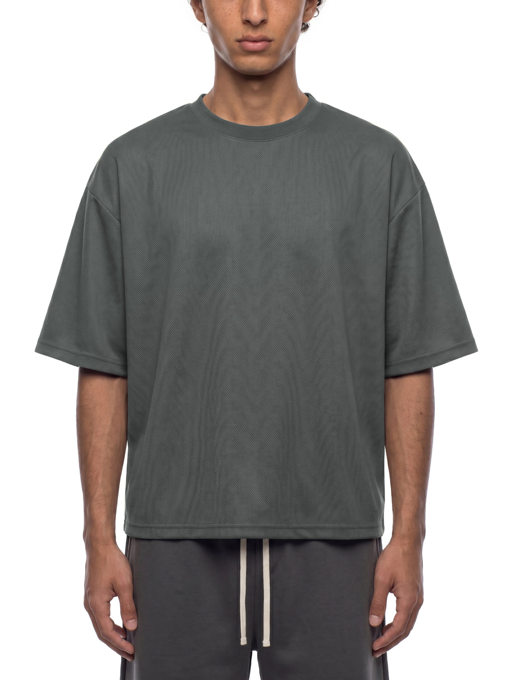 Unisex Boxy Mesh Crewneck T-Shirt gallery 3
