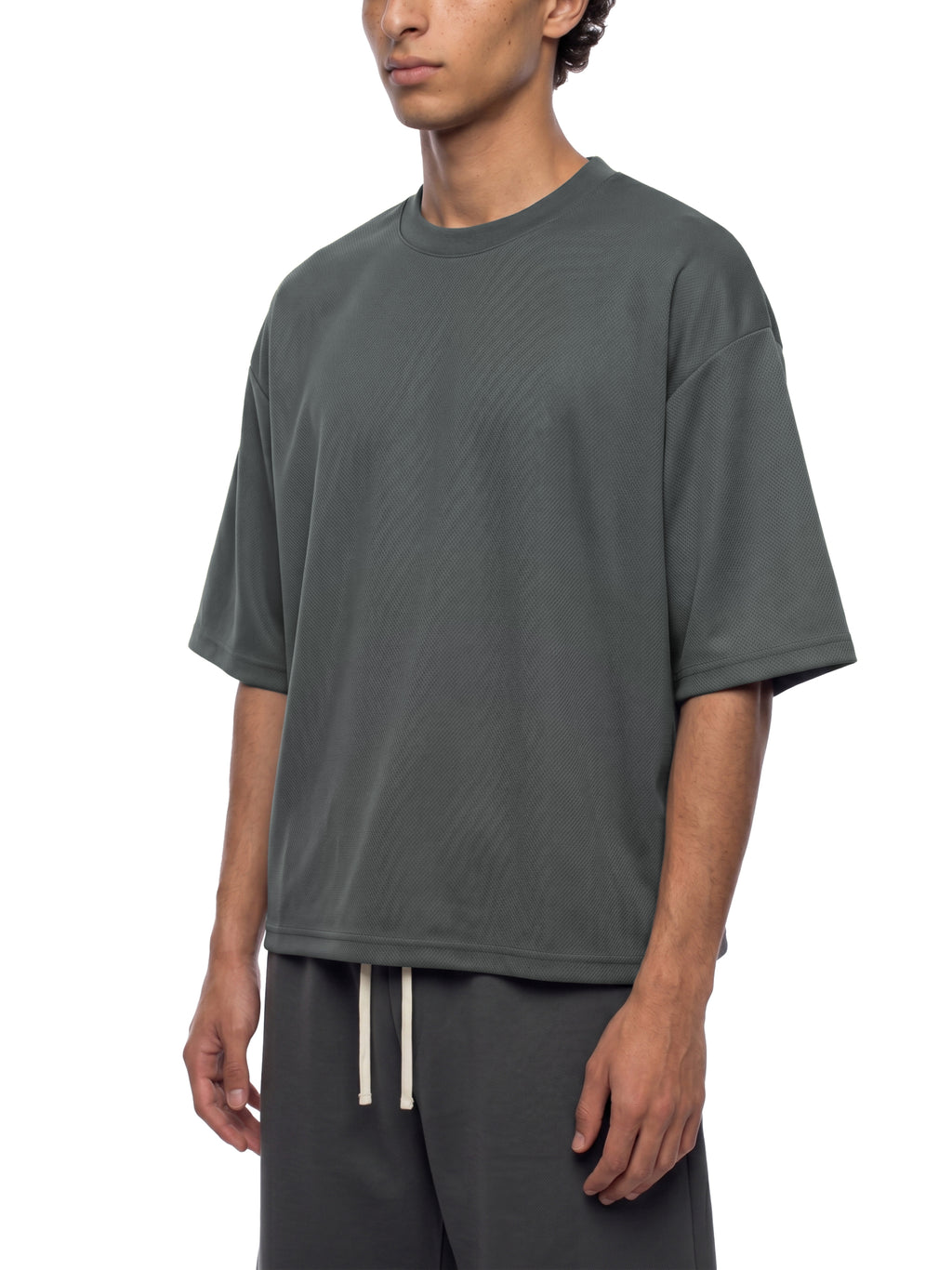 Unisex Boxy Mesh Crewneck T-Shirt gallery 7