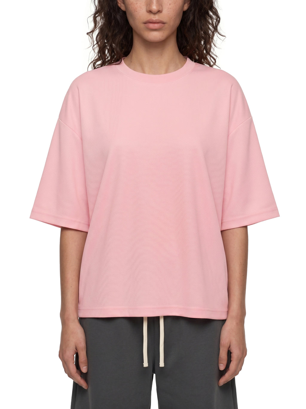 Unisex Boxy Mesh Crewneck T-Shirt gallery 8