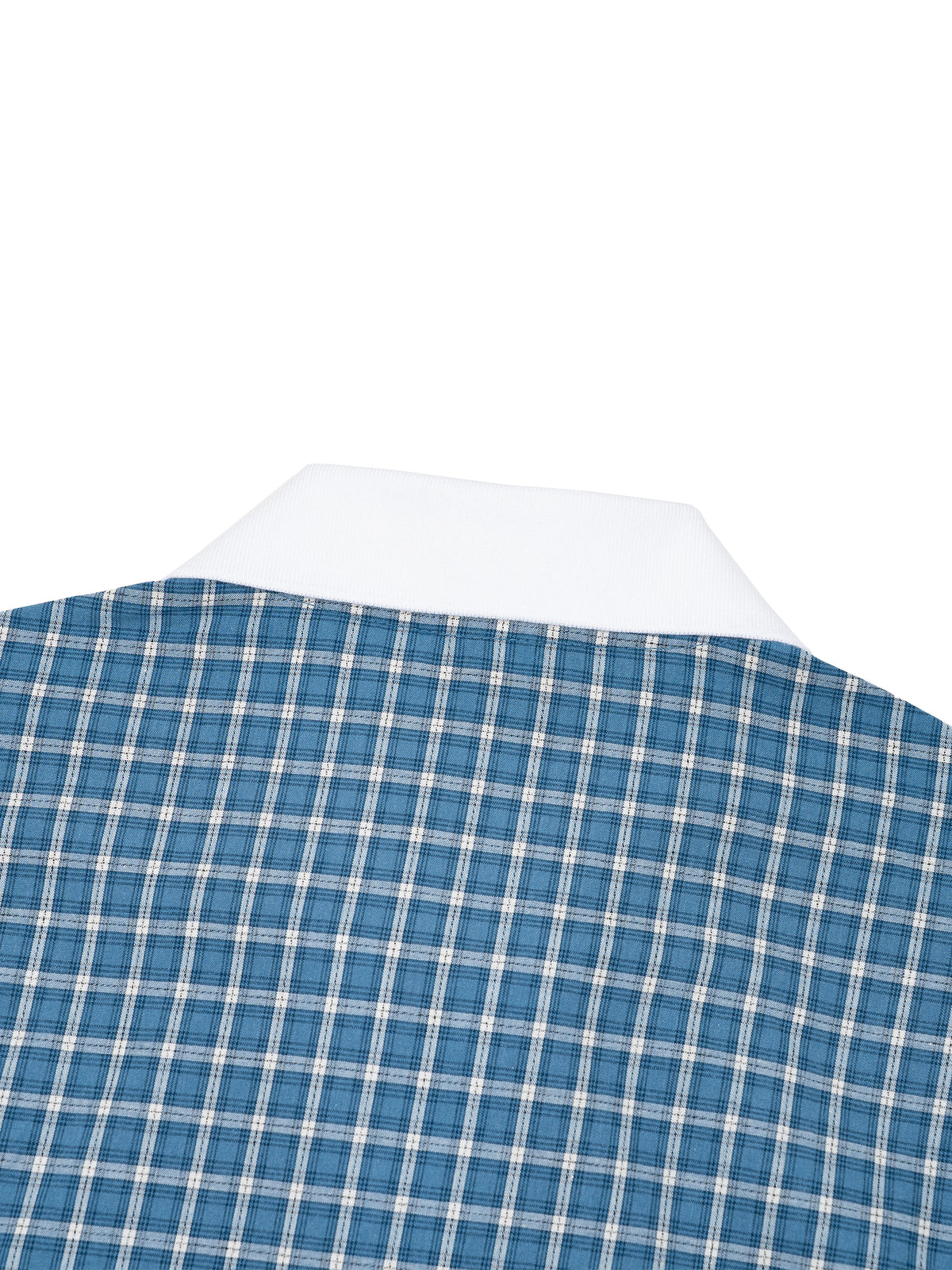 Unisex Boxy Plaid Color Block Polo Shirt gallery 16