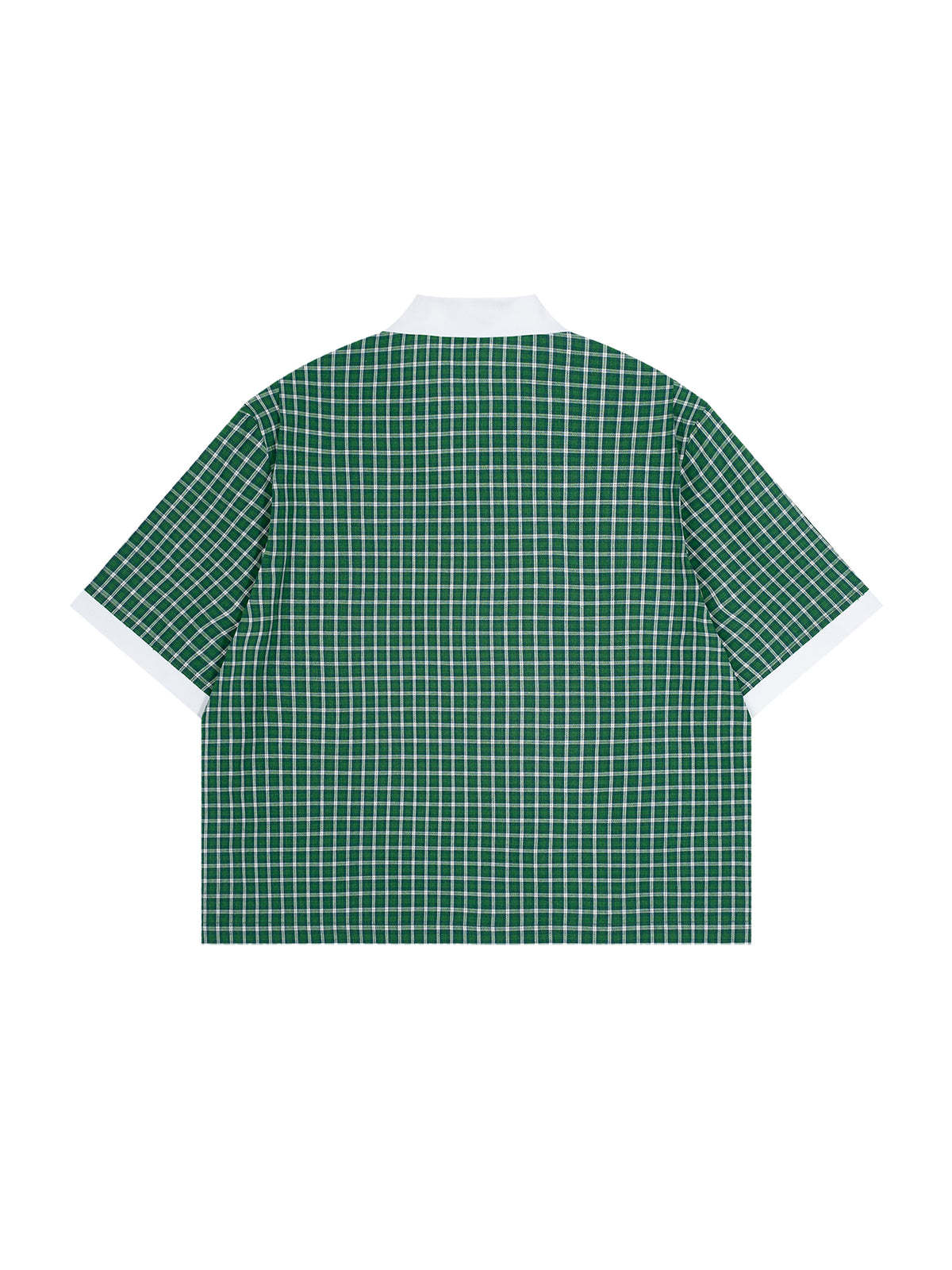 Unisex Boxy Plaid Color Block Polo Shirt gallery 22