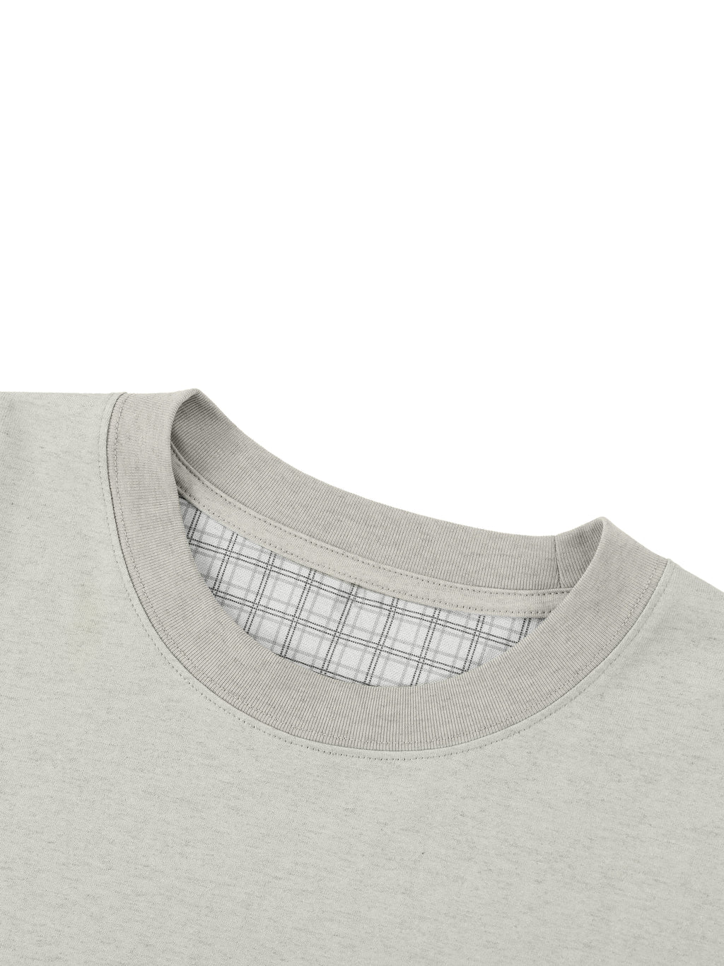 Unisex Boxy Plaid-Lined Double-Face T-Shirt gallery 13