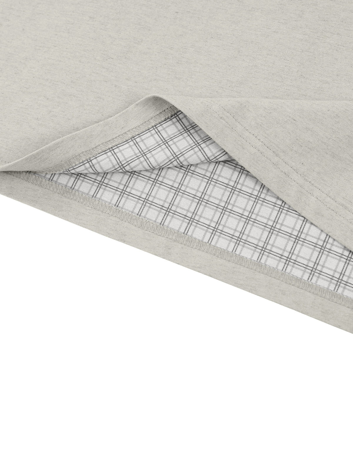 Unisex Boxy Plaid-Lined Double-Face T-Shirt gallery 15