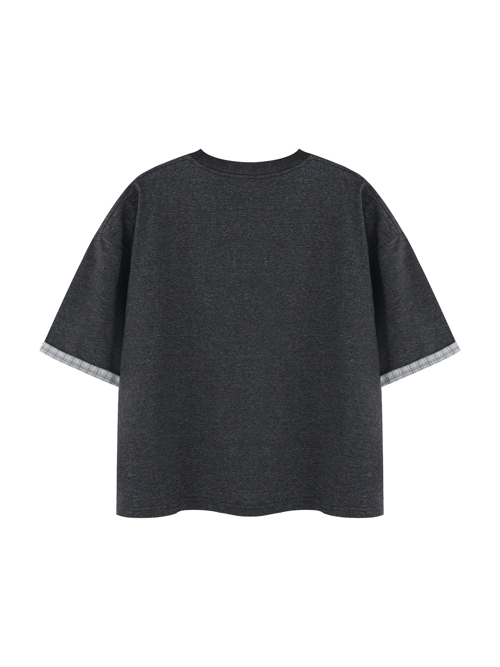 Unisex Boxy Plaid-Lined Double-Face T-Shirt gallery 20