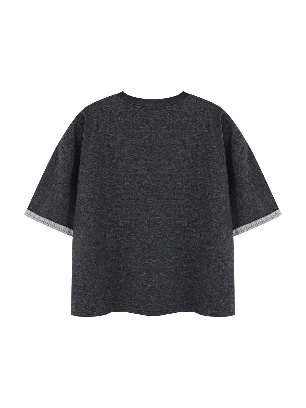 Unisex Boxy Plaid-Lined Double-Face T-Shirt gallery 20