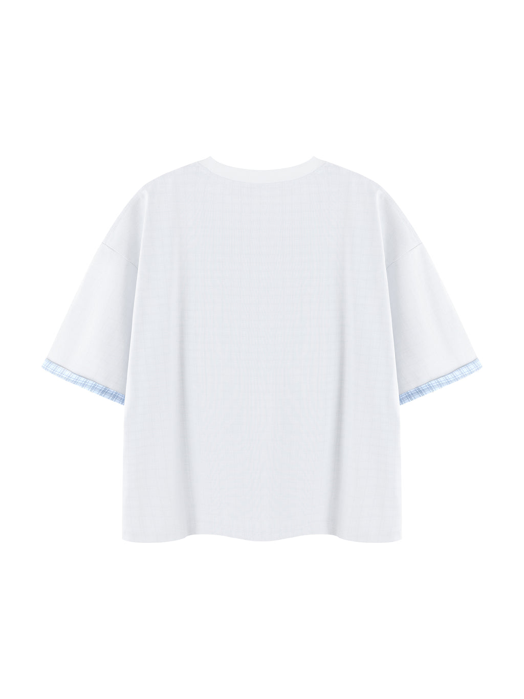 Unisex Boxy Plaid-Lined Double-Face T-Shirt gallery 22