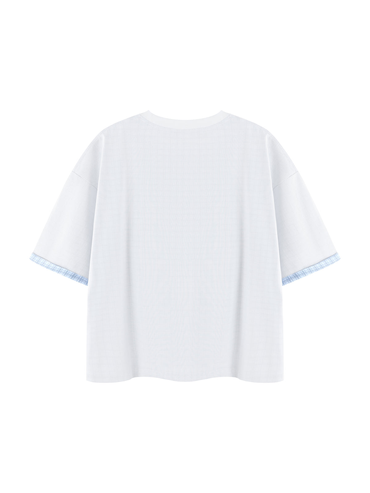 Unisex Boxy Plaid-Lined Double-Face T-Shirt gallery 22
