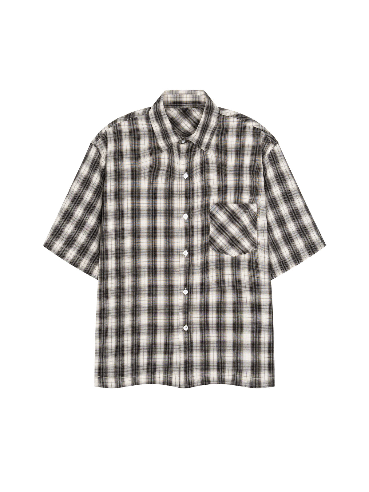 Unisex Boxy Plaid Short Sleeve Shirt gallery 1