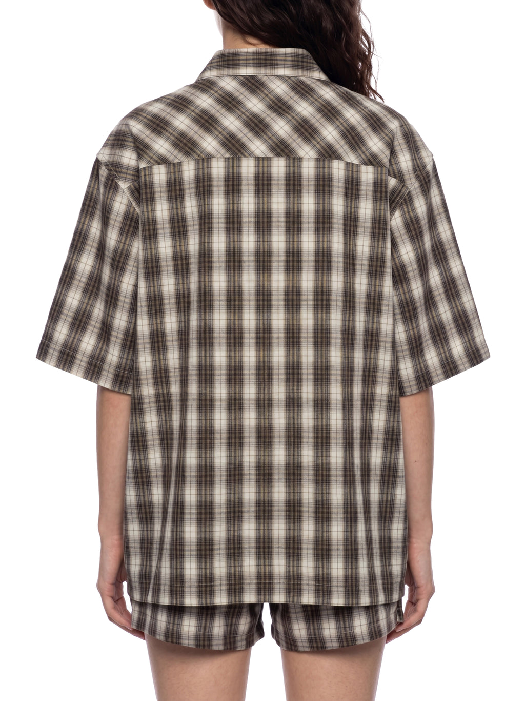 Unisex Boxy Plaid Short Sleeve Shirt gallery 10