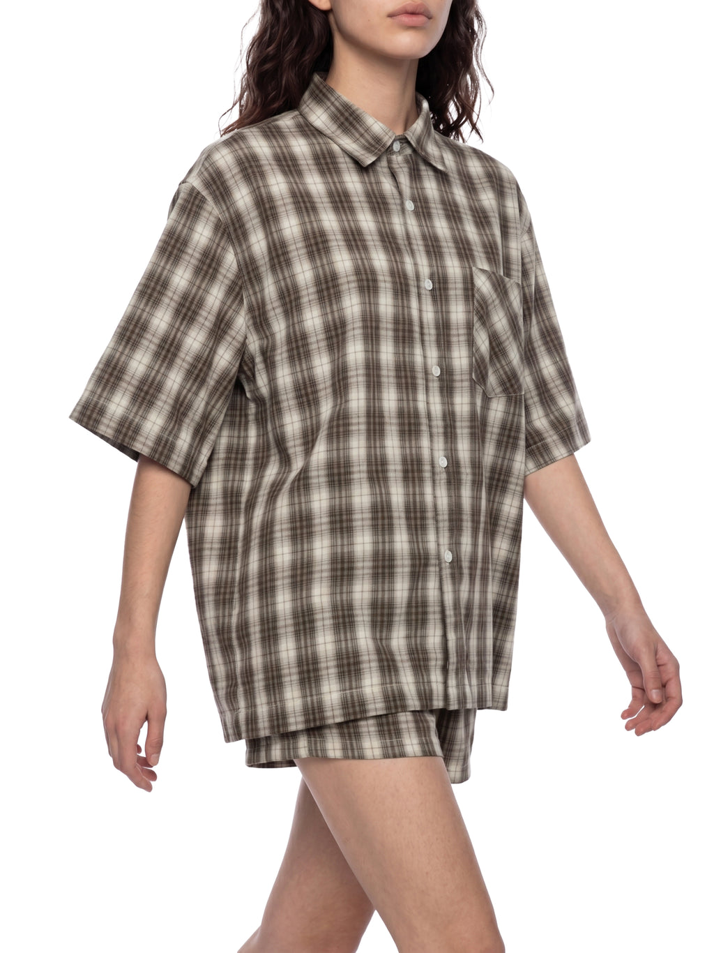 Unisex Boxy Plaid Short Sleeve Shirt gallery 12