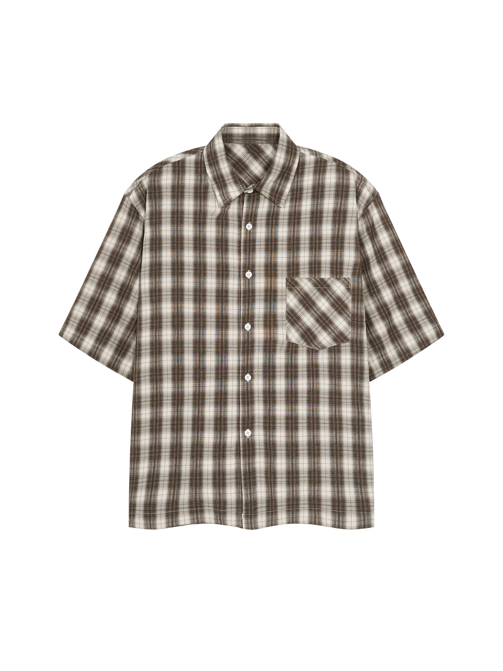 Unisex Boxy Plaid Short Sleeve Shirt gallery 23