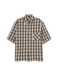 Unisex Boxy Plaid Short Sleeve Shirt gallery 23
