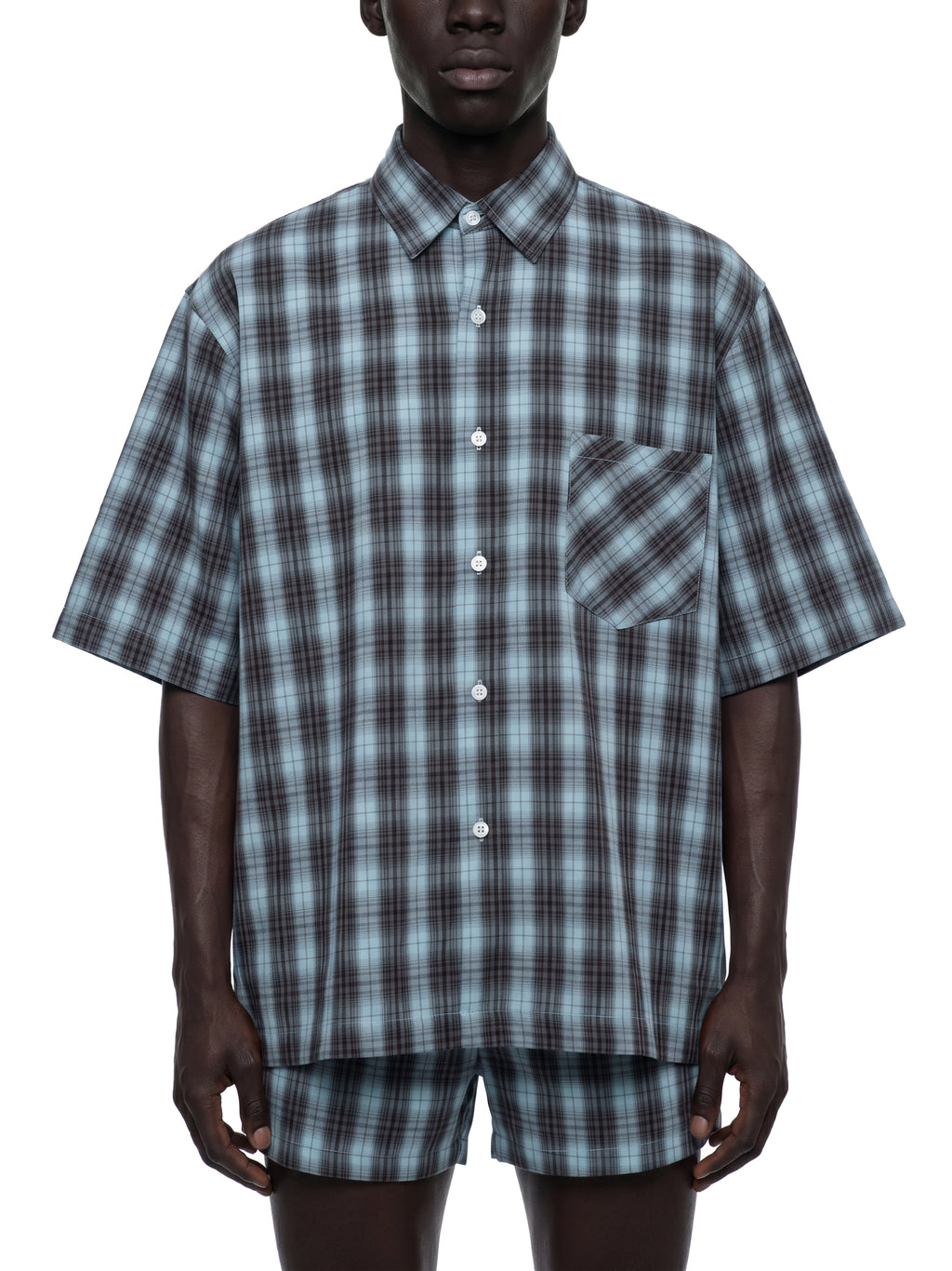 Unisex Boxy Plaid Short Sleeve Shirt gallery 3