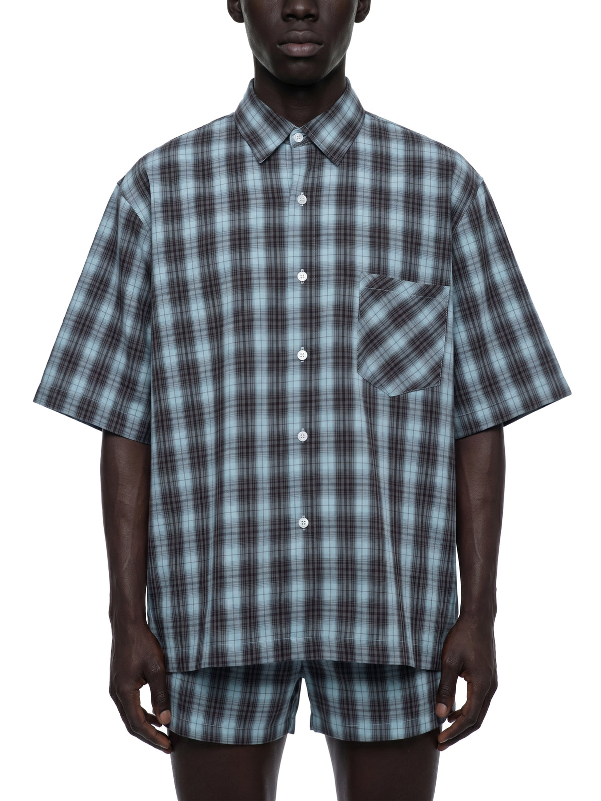 Unisex Boxy Plaid Short Sleeve Shirt gallery 3