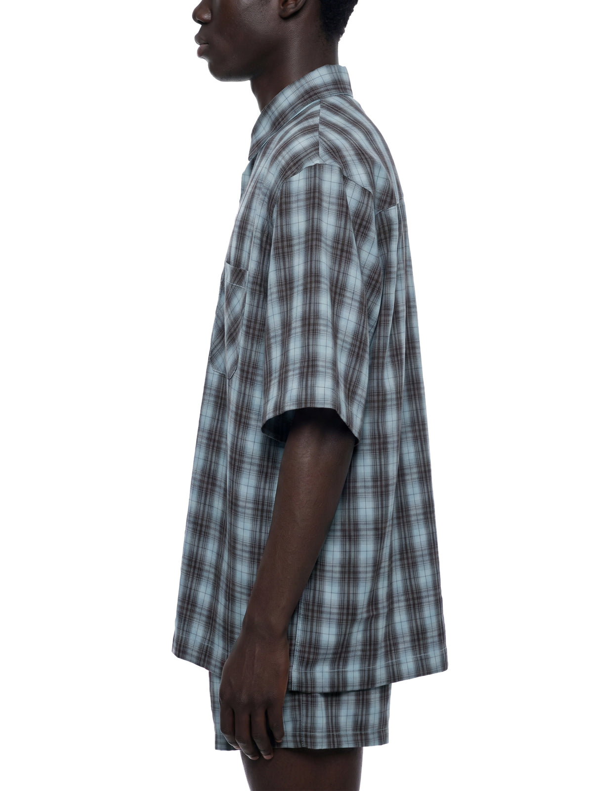Unisex Boxy Plaid Short Sleeve Shirt gallery 4