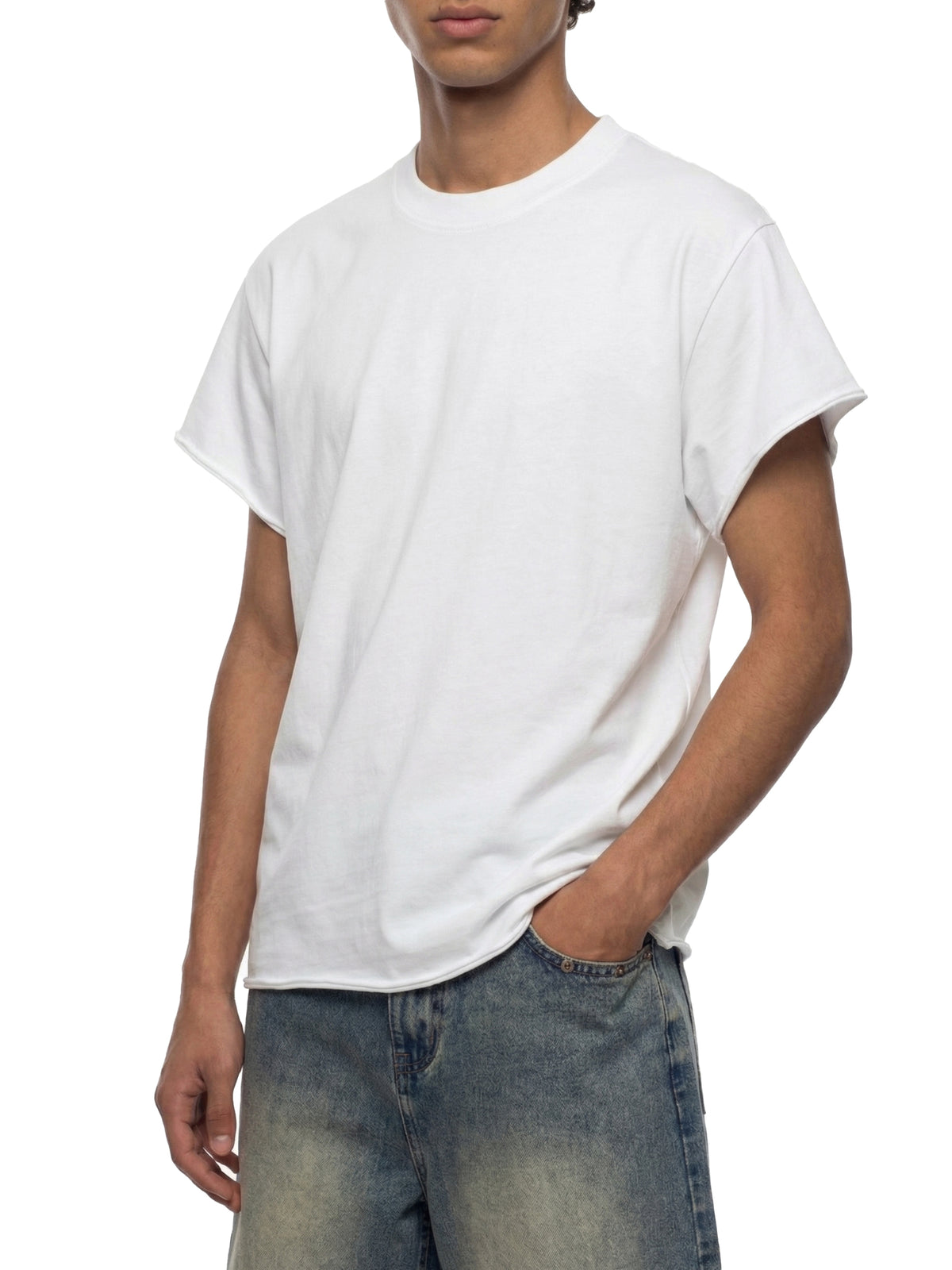 Unisex Boxy Raw Edge T-Shirt gallery 4